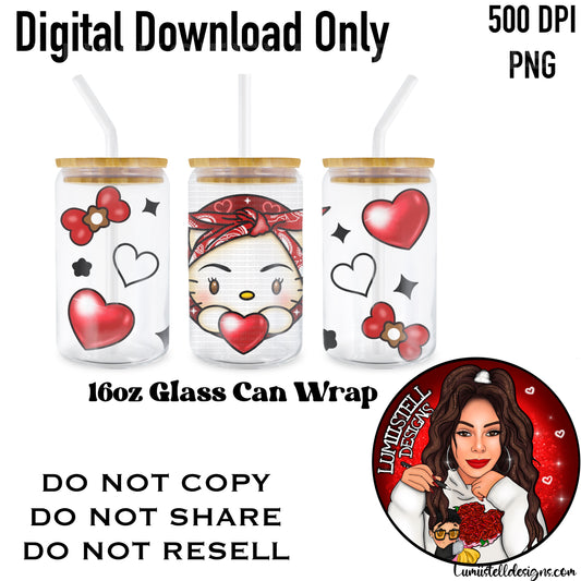 HK Red 16 oz. Glass Wrap File