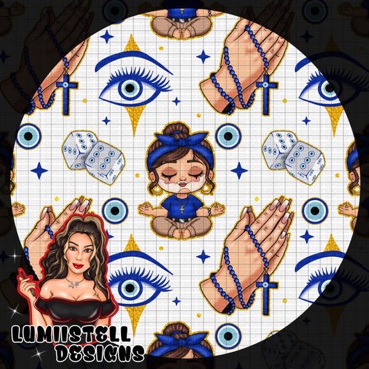 Evil Eye Chicana Seamless