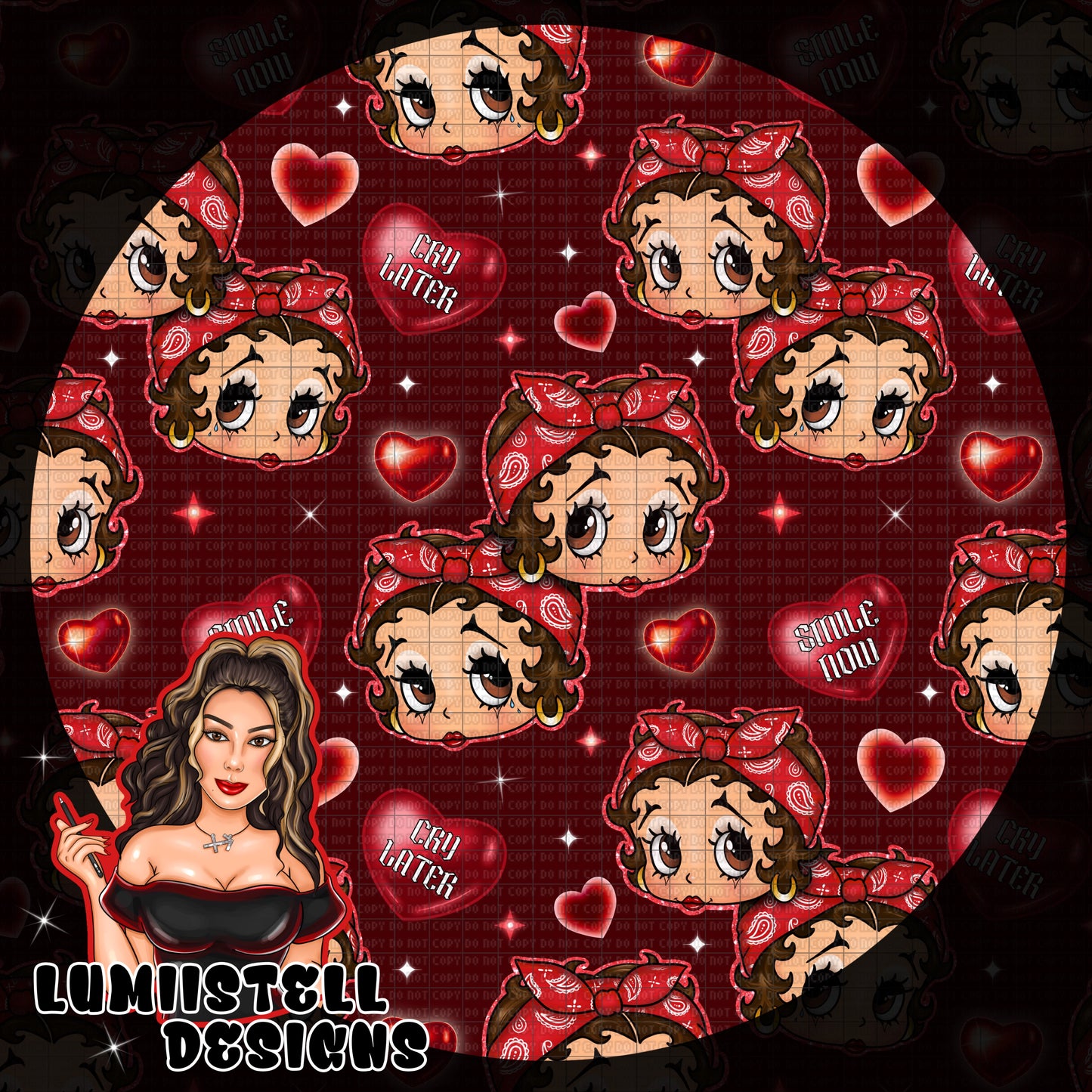 BB Chicana Red Seamless