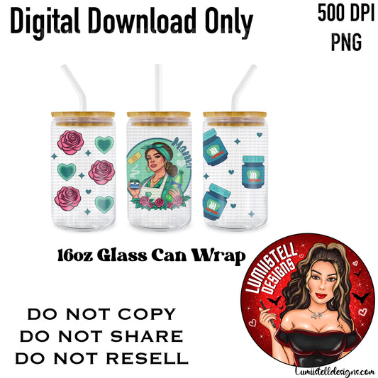 Mama Sana Sana 16 oz. Glass Wrap File