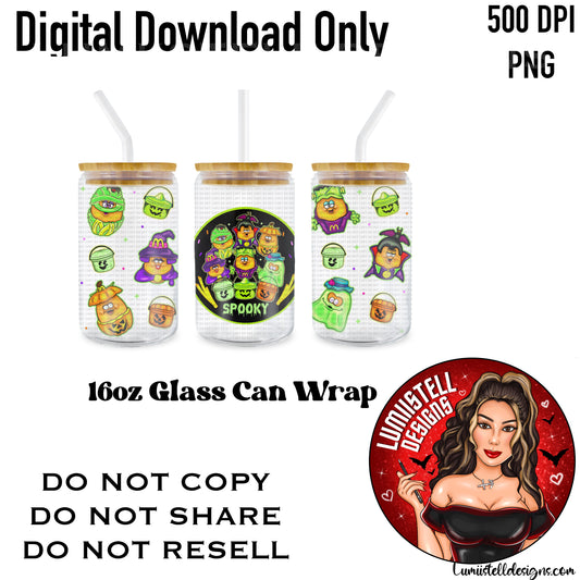 McDs Nuggies Neon 16 oz. Glass Wrap File