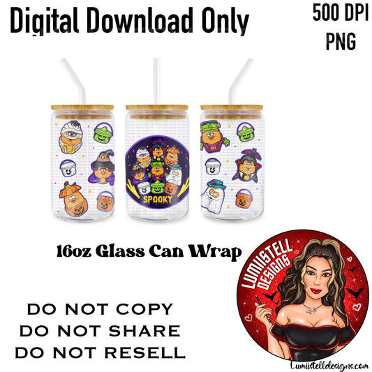 McDs Nuggies Purple 16 oz. Glass Wrap File