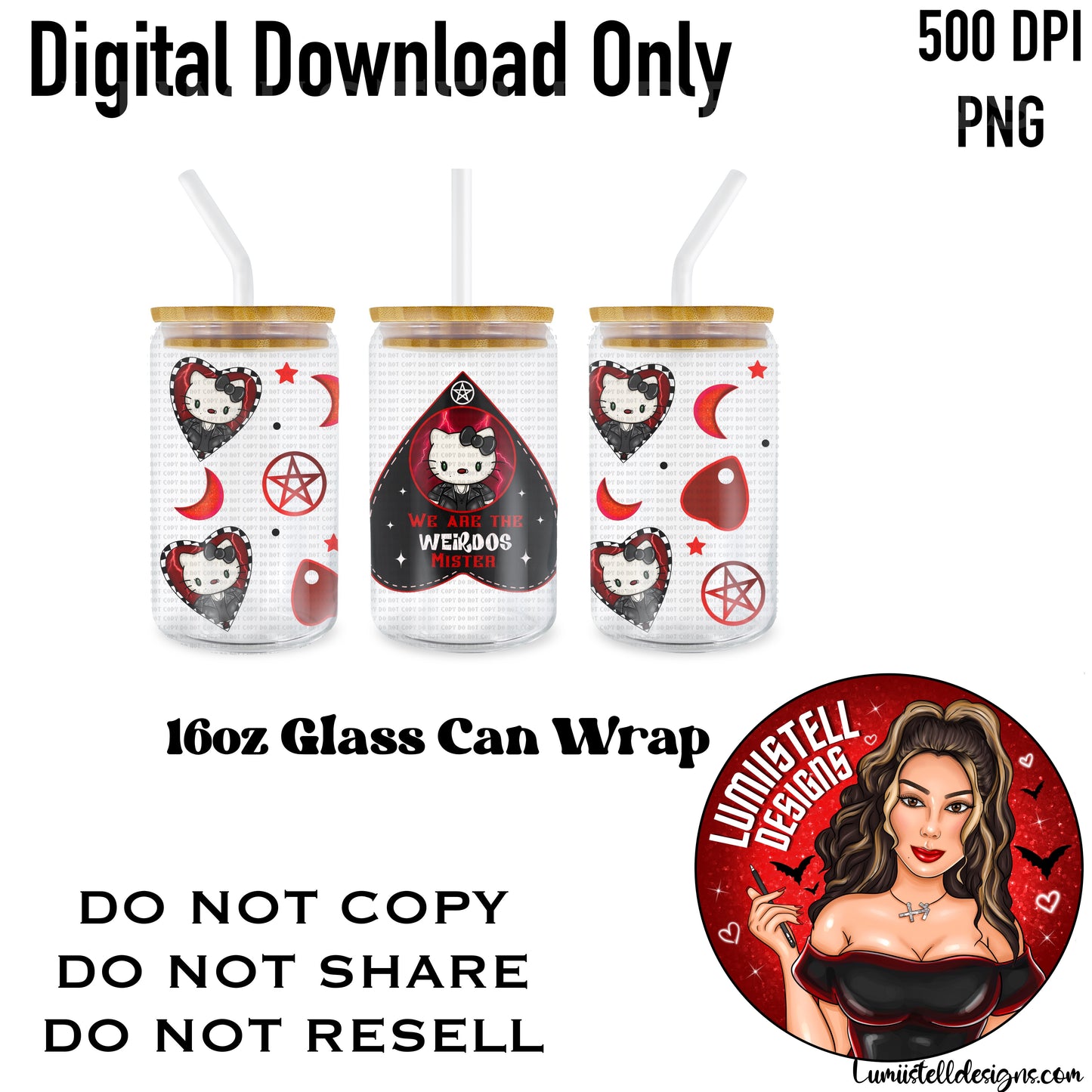 HK Nancy Red 16 oz. Glass Wrap File