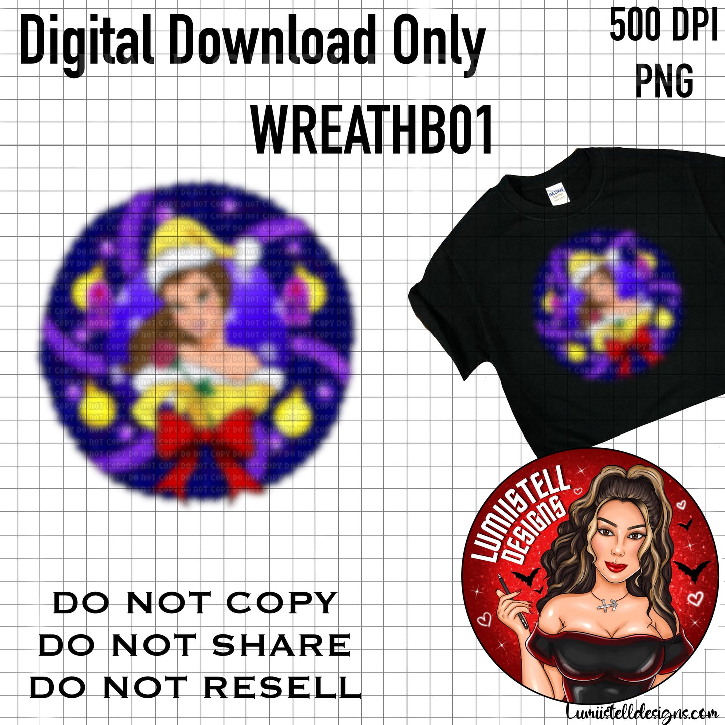 Xmas Wreath B PNG (WREATHB01)