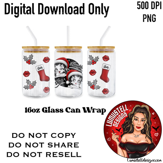 BB Xmas 16 oz. Glass Wrap File