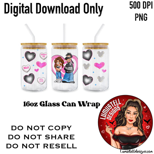 M&R Valentines 16 oz. Glass Wrap File