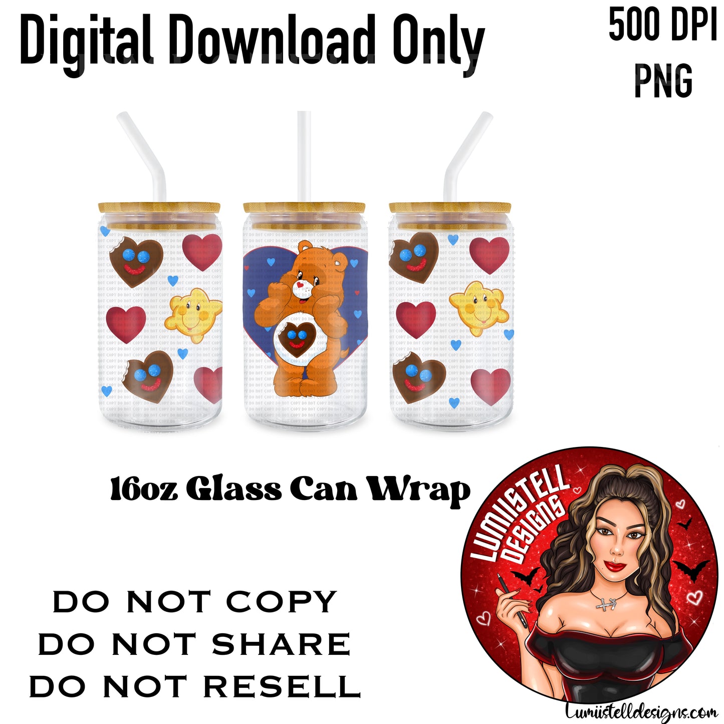 CB Paleta Valentines 16oz. Glass Wrap File