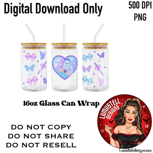MM Horror Pastel Heart 16 oz. Glass Wrap File