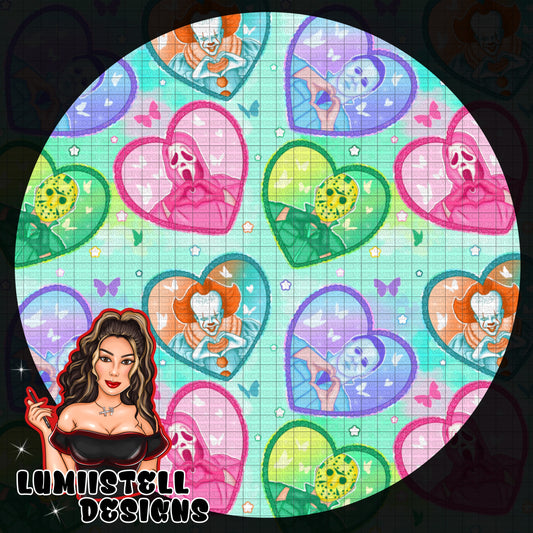 Horror Pastel Hearts Seamless