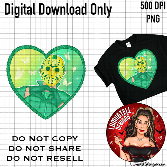 JV Horror Pastel Heart PNG