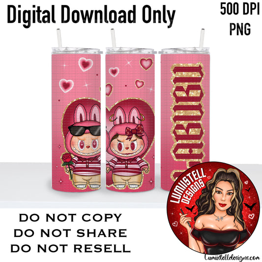 LB Chicano Pink Couple 20 oz. Tumbler File