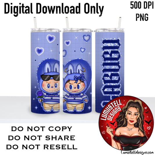 LB Chicano Blue Couple 20 oz. Tumbler File