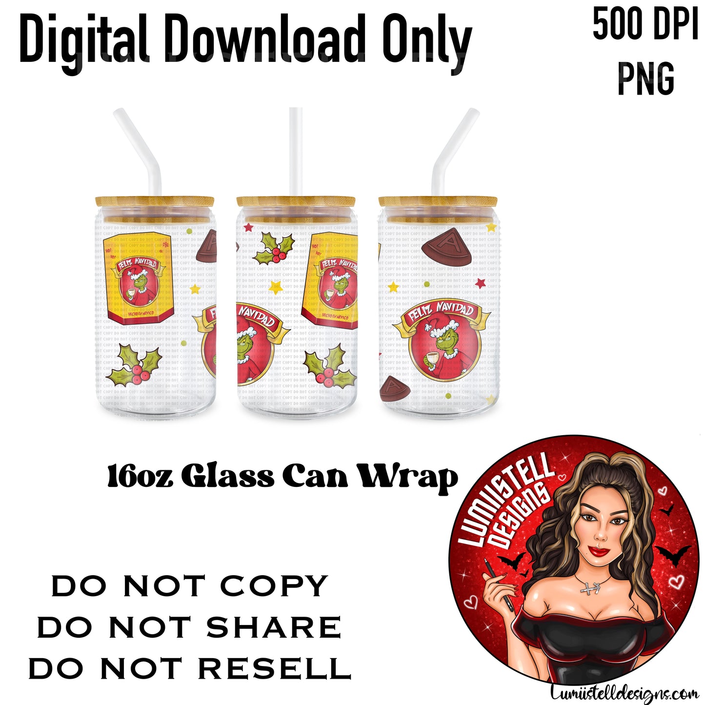 Abuelita GR 16 oz. Glass Wrap File