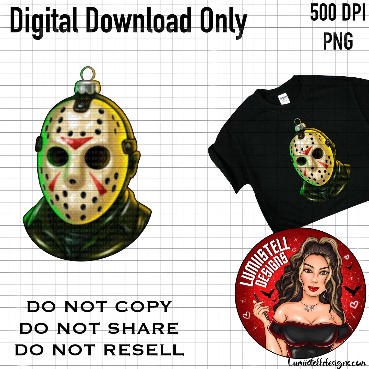 Xmas JV Glass Ornament PNG