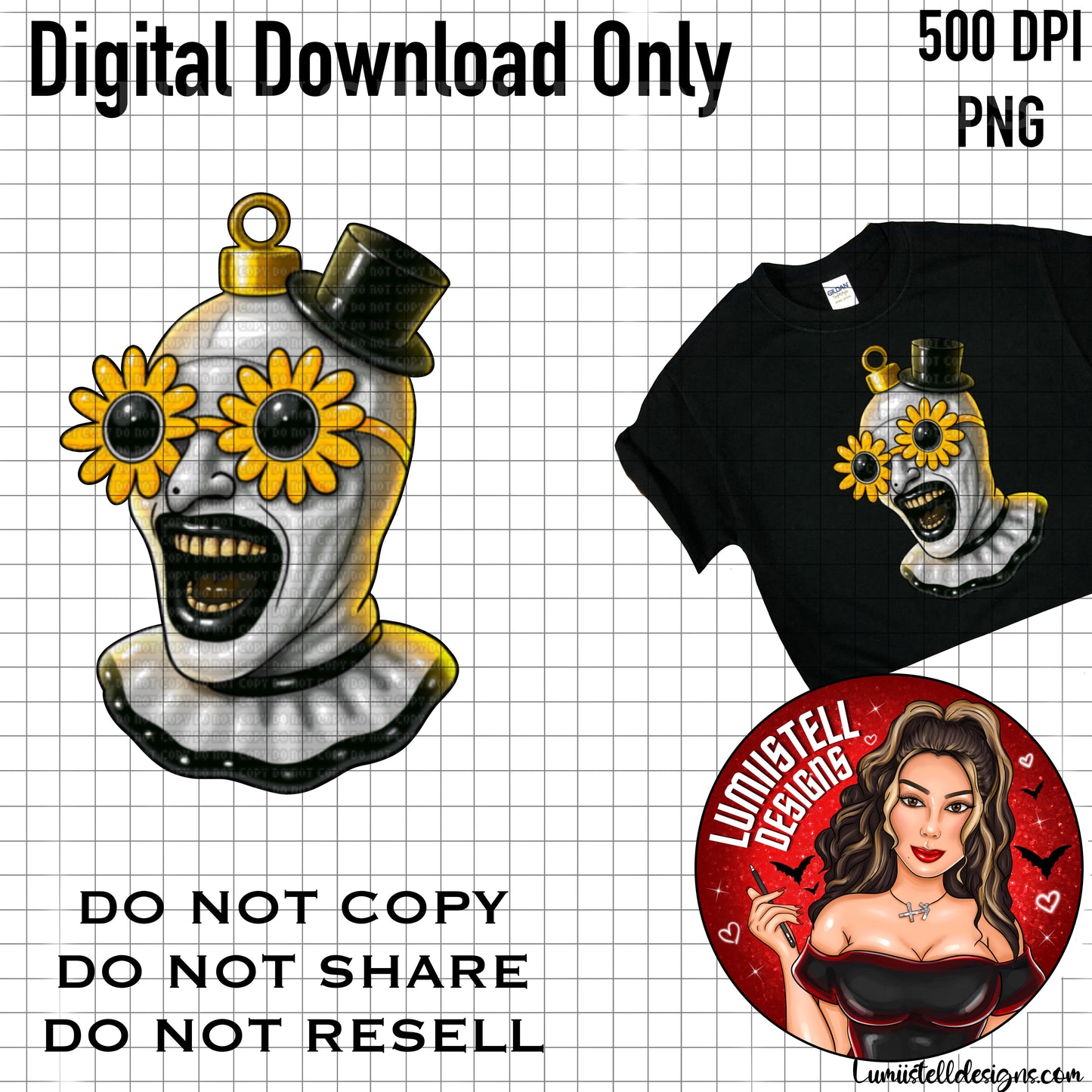 Xmas ATC Glass Ornament PNG