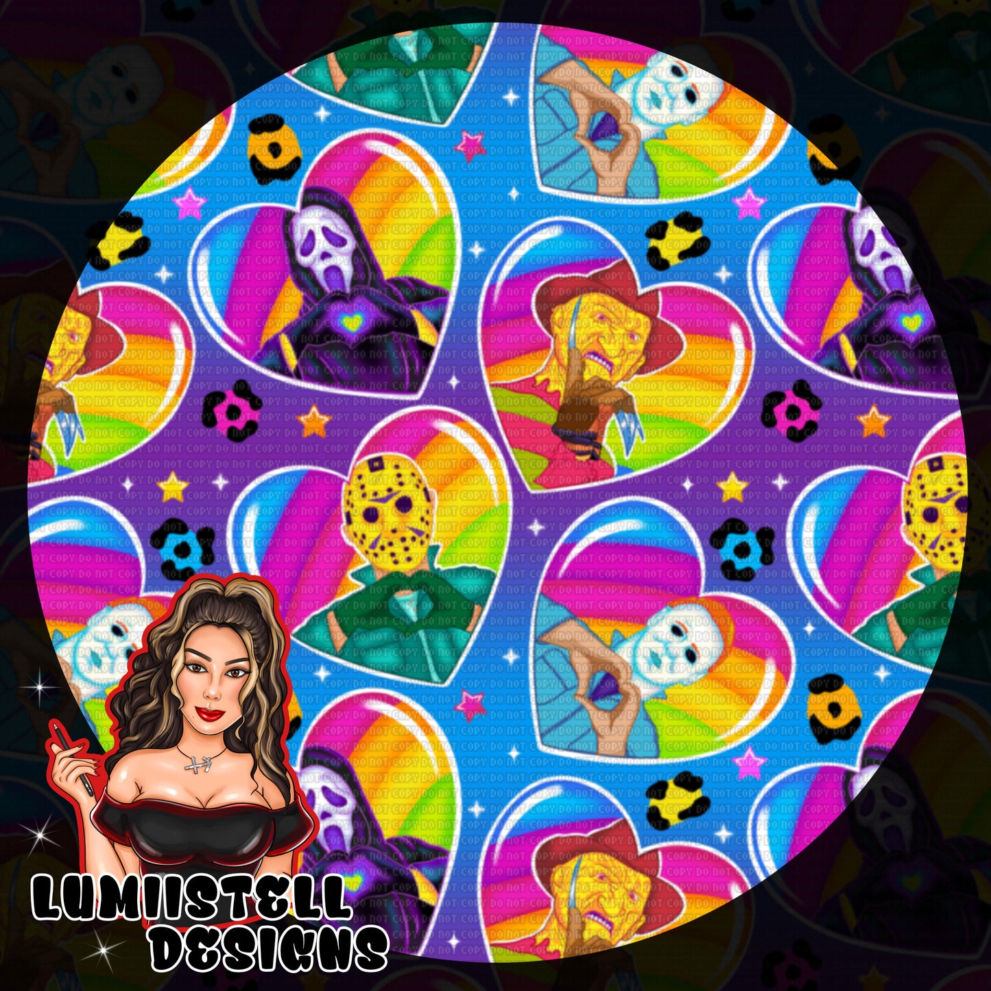 LF Horror Hearts seamless