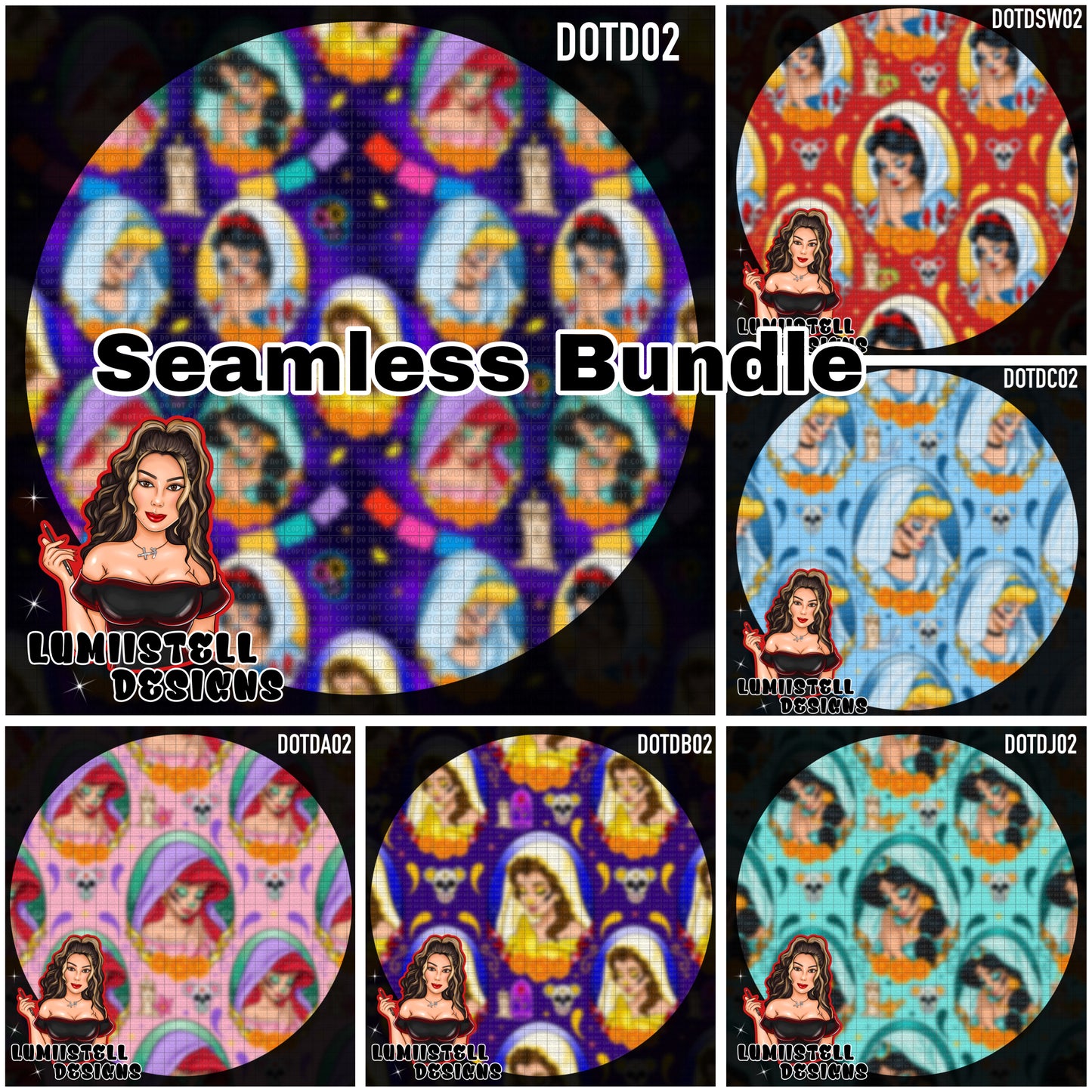 DOTD Princesses Seamless Bundle