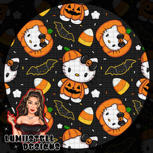 HK Pumpkin Black Seamless