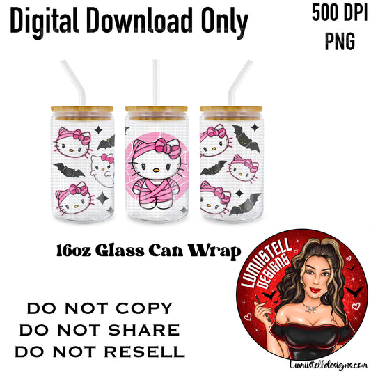 HK Pink Mummy 16 oz. Glass Wrap File