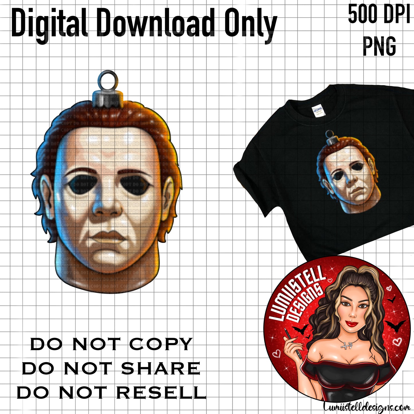 Xmas MM Glass Ornament PNG