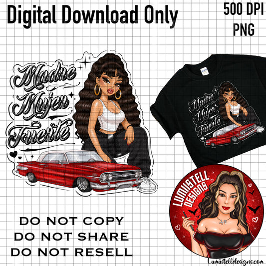 Chicana Mom Colored/BnW REGULAR PNG