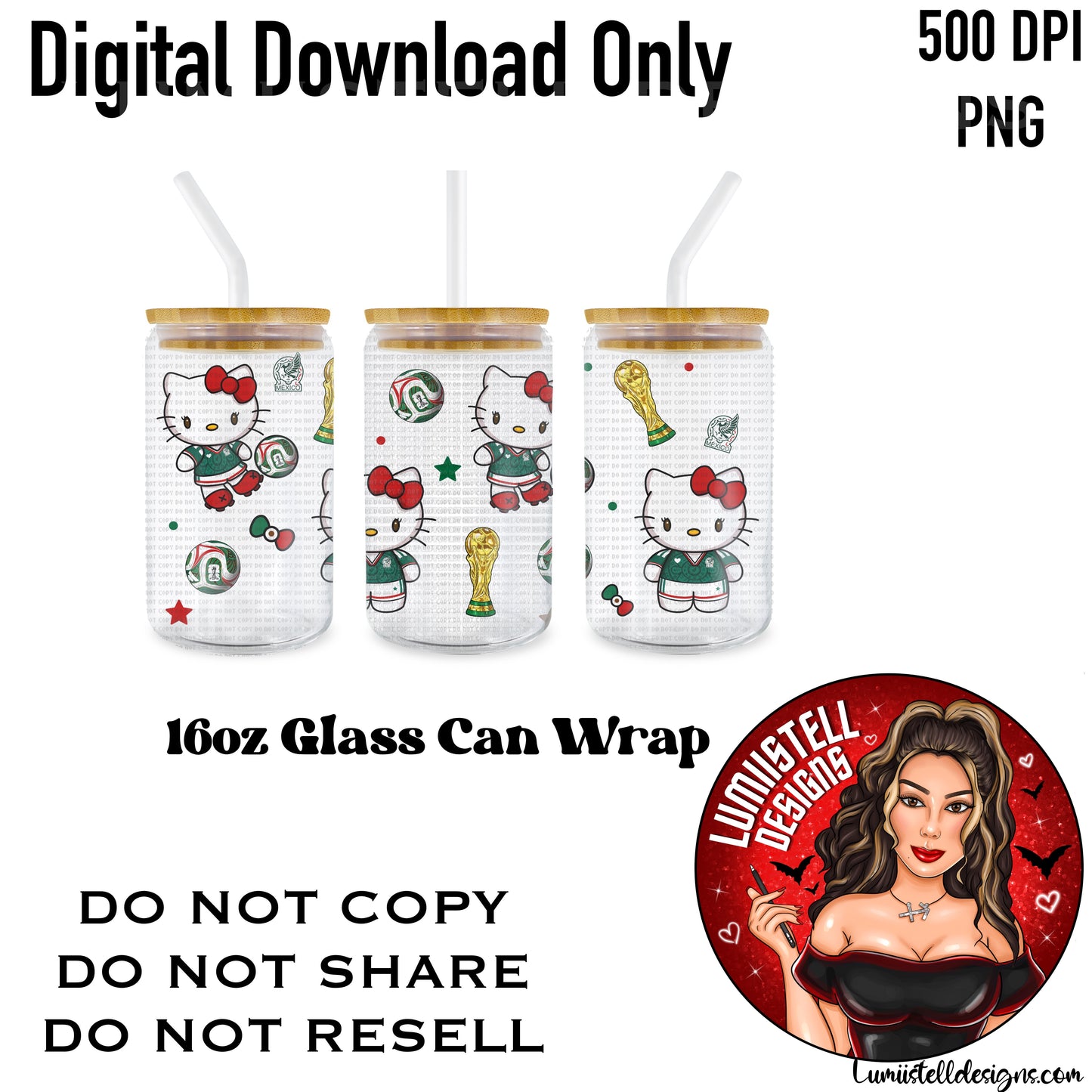 HK WC Mexico 16 oz. Glass Wrap File