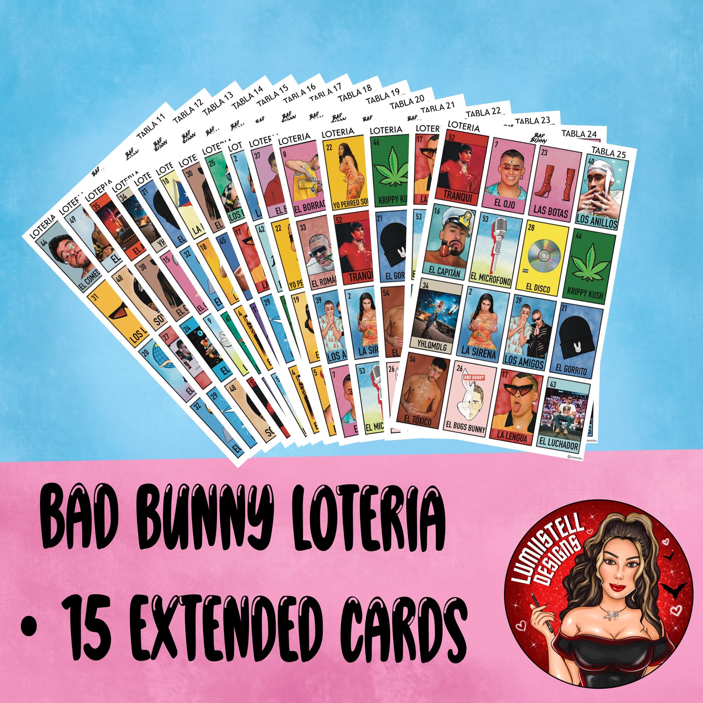 Bad Bunny Extended Cards PNG