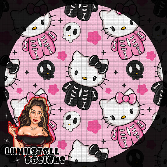 HK Pink Skelly Seamless