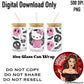 HK Pink Skelly 16 oz. Glass Wrap File