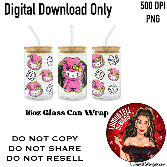 HK Pink OB 16 oz. Glass Wrap File