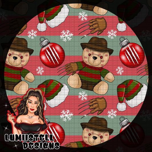 Red and Green Killer Bear Seamless