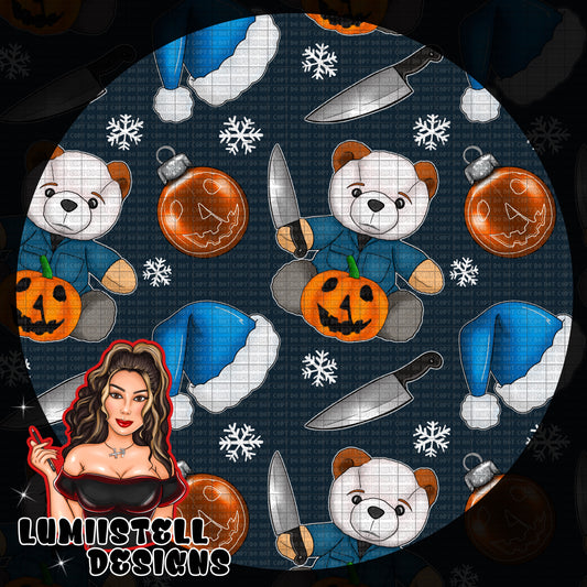 Halloween Killer Bear Seamless