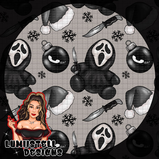 Black And White Killer Bear Seamless