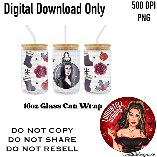 Caramia Xmas  16 oz. Glass Wrap File
