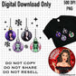 Horror Ghouls Xmas Ornaments PNG