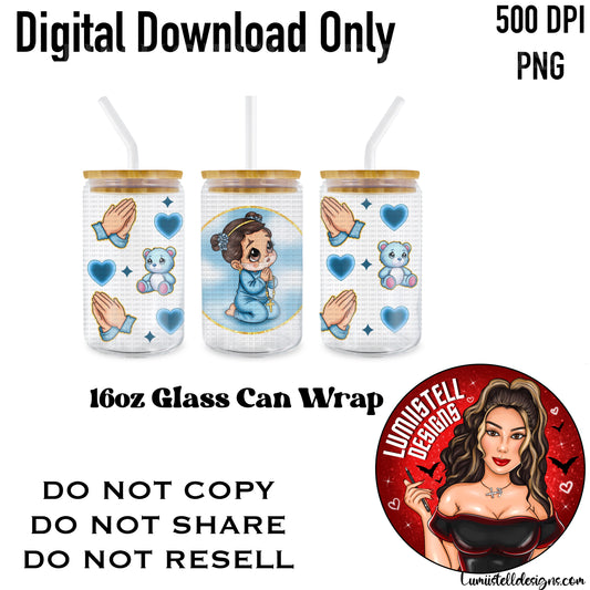PM I Pray Babygirl 16 oz. Glass Wrap File