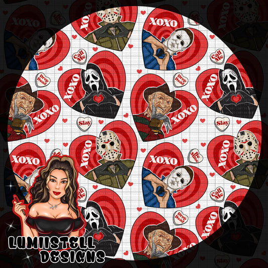 Red Horror Heart Seamless