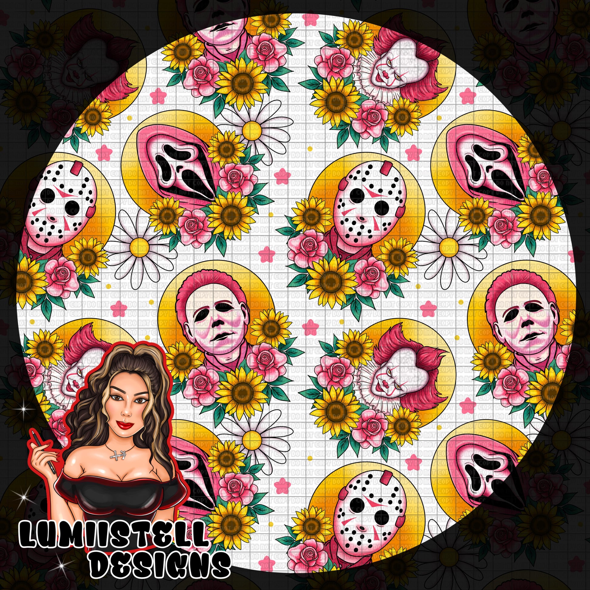 Spring Horror White Seamless β LumiistellDesigns