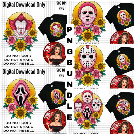 Spring Horror PNG Bundle