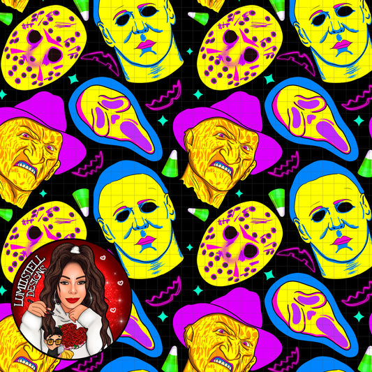Retro Arcade Horror Seamless