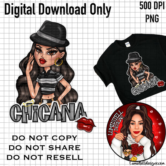 Chicana Doll PNG